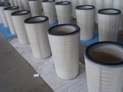常用除尘滤筒采用进口纤维聚酯滤材，纤维耐磨性好，比传统滤材更能提高过滤风速